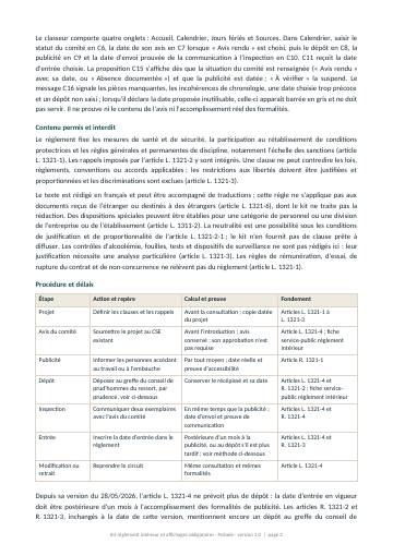 Notice et méthode, page 2