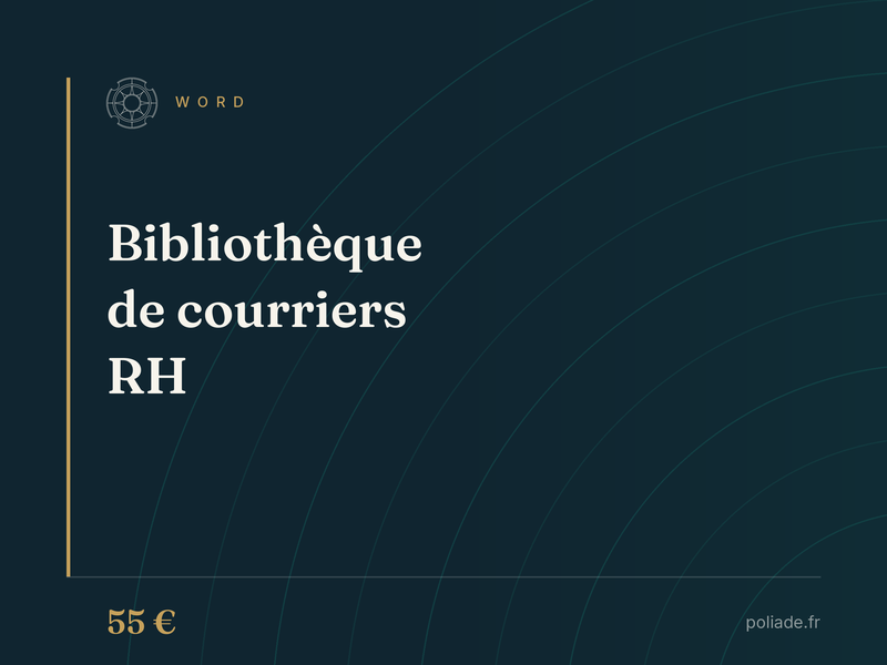Aperçu de la bibliothèque de courriers RH