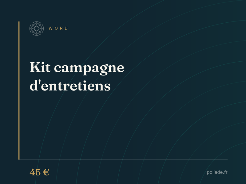 Aperçu du kit campagne d'entretiens
